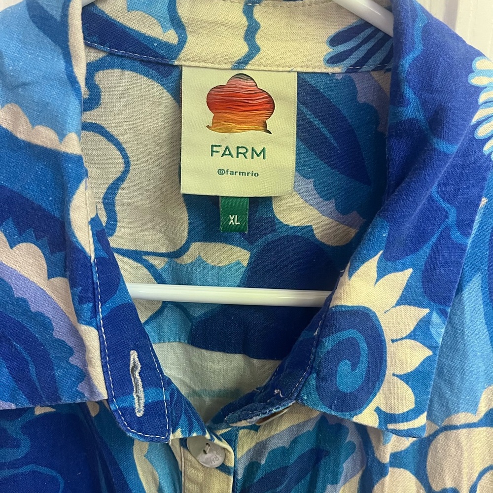 Farm Rio Blue Floral Romper - Picture 2 of 2